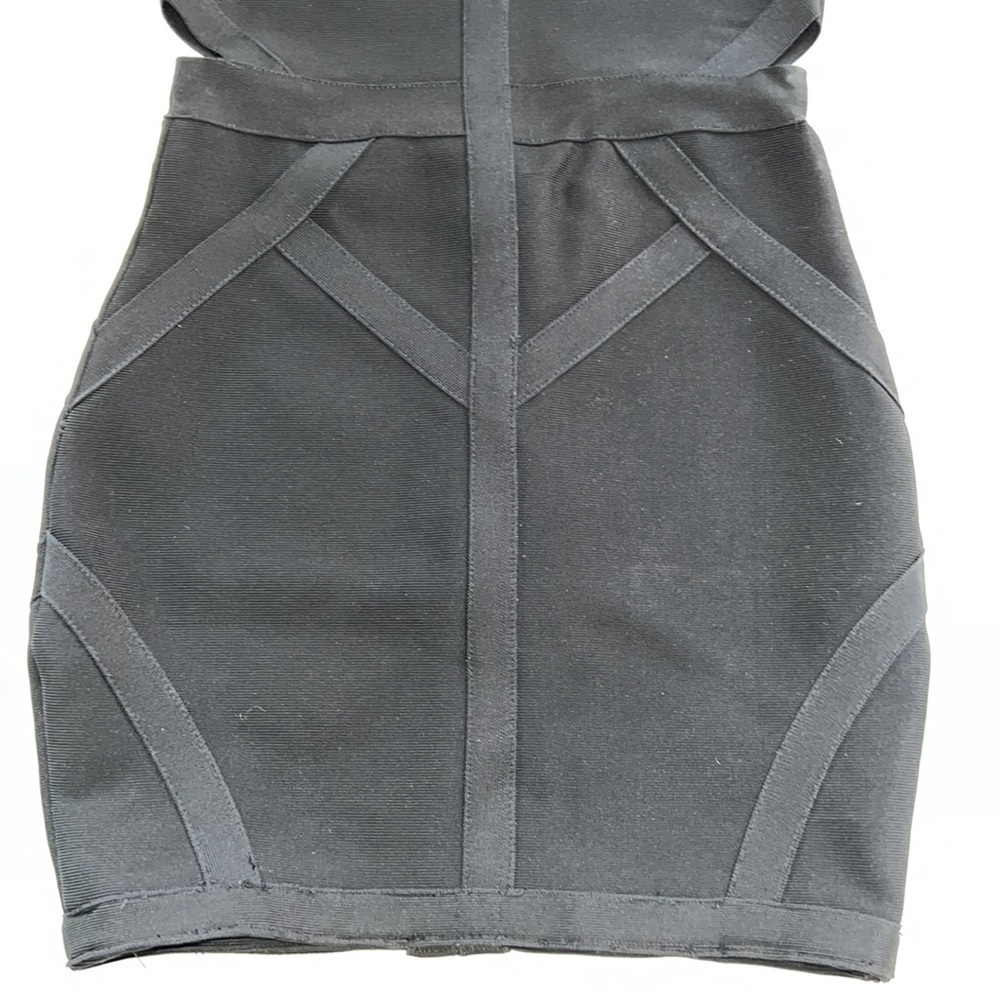 Black Bandage Dress with Zip Back Size S - Picture 4 of 5